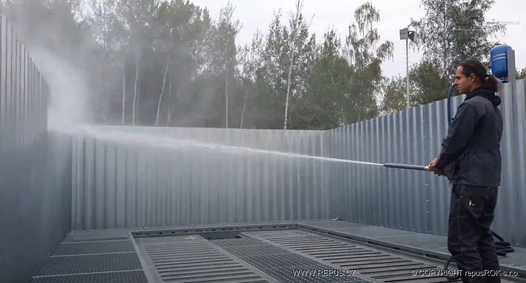 Mytí stavební techniky: Mycí box RR30t repusROK